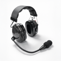 Bravo heavy-duty headset for two-way radios featuring rugged industrial design, padded ear protection, adjustable headband, and clear hands-free communication for security, construction, mining, and commercial radio users.