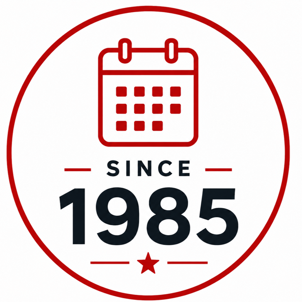 Classic Since 1985 Badge Emblem | Radio Industries Australia Motorola Gold Channel Partner logo used by Radio Industries Australia Pty Ltd representing authorized Motorola communication solutions expertise, professional two-way radio partnerships, and certified wireless communication services in Australia.”