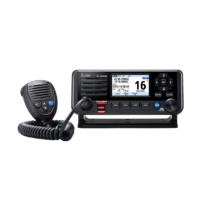 Icom IC-M430E 25W fixed-mount VHF marine radio with colour display and handheld microphone