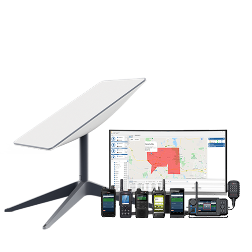 Starlink connectivity with push-to-talk communication devices