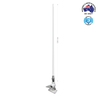Benelec Marine VHF Deck Mount Boat Antenna 1.2m with Knuckle