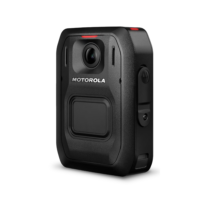 Left side profile of Motorola V500 body camera highlighting rugged compact design available at Radio Industries