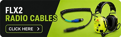 3M PELTOR FLX2 radio cables for WS ProTac XPI integrated PTT headset with click here button available at Radio Industries